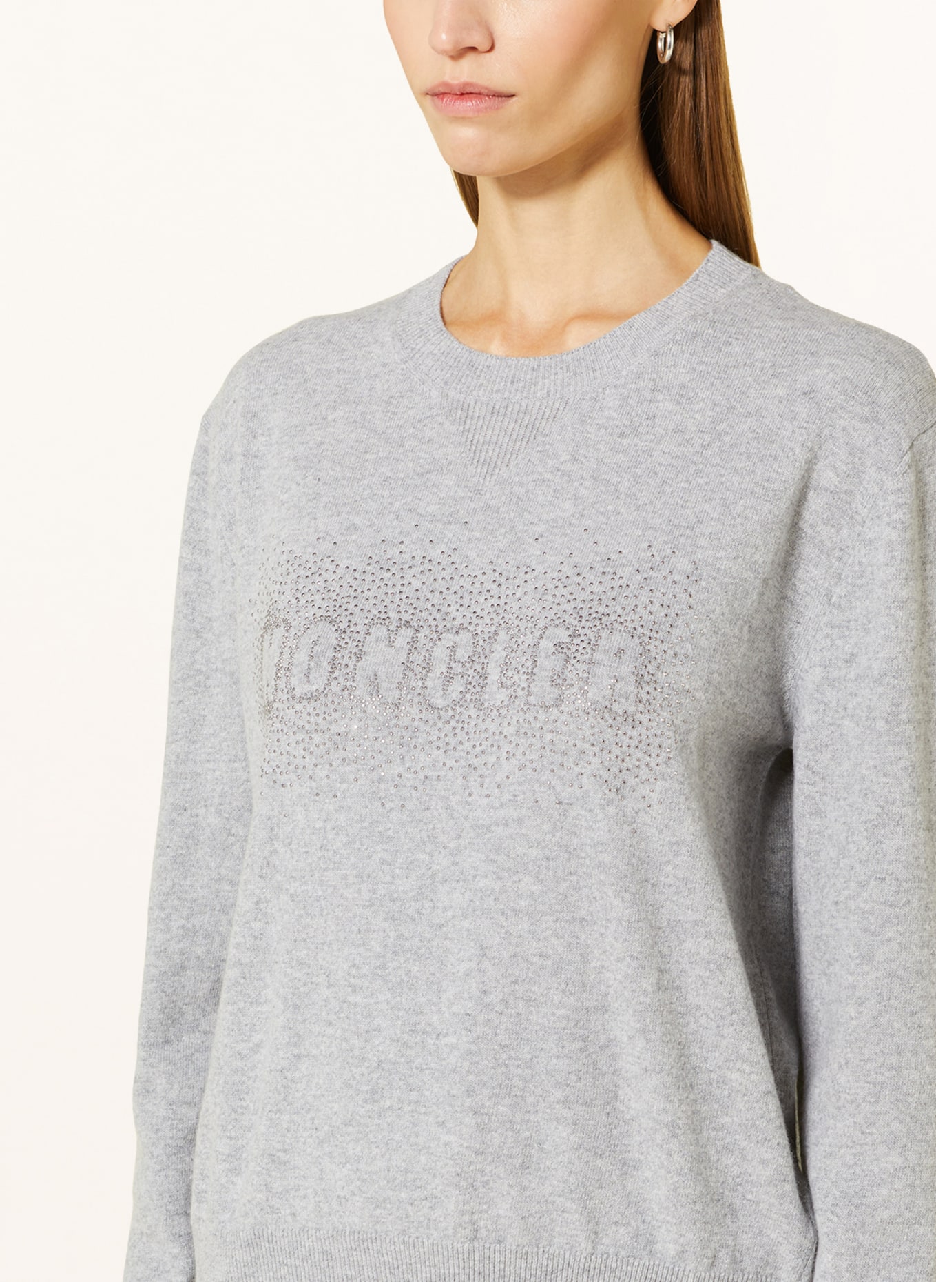 MONCLER Sweater with decorative gems, Color: GRAY (Image 4)