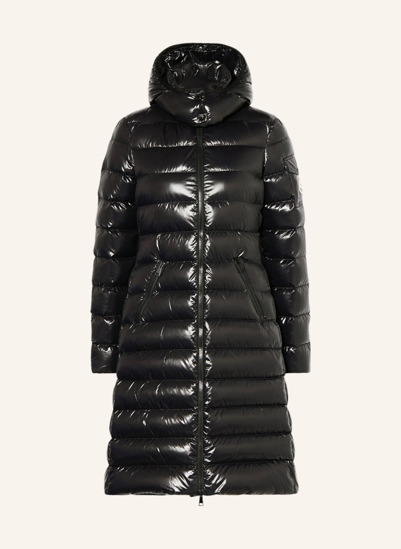 MONCLER Down jacket MOKA with removable hood, Color: BLACK (Image 1)