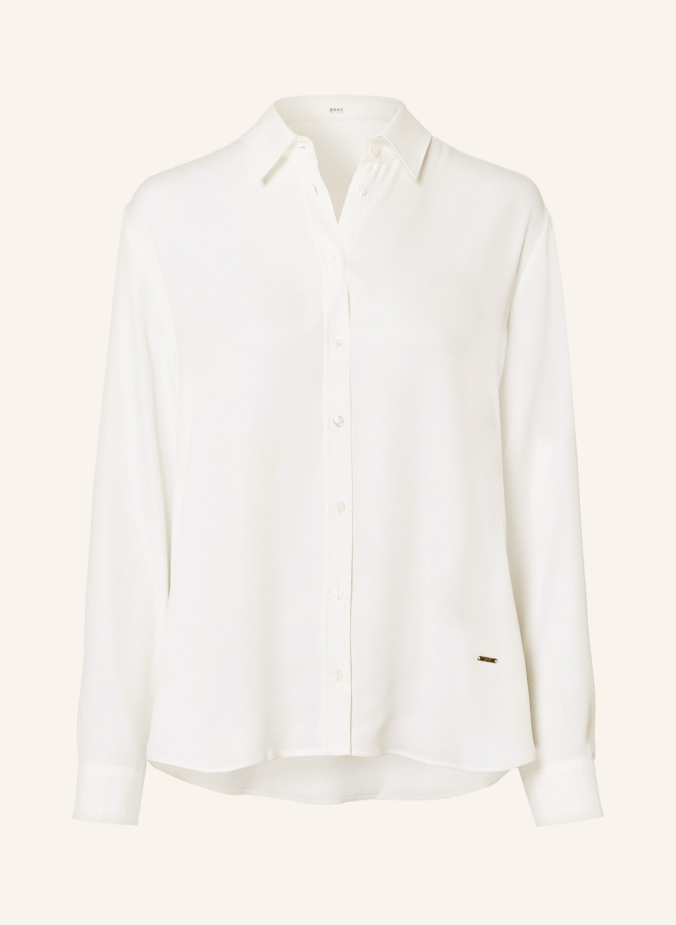 BRAX Shirt blouse VIC made of satin, Color: WHITE (Image 1)