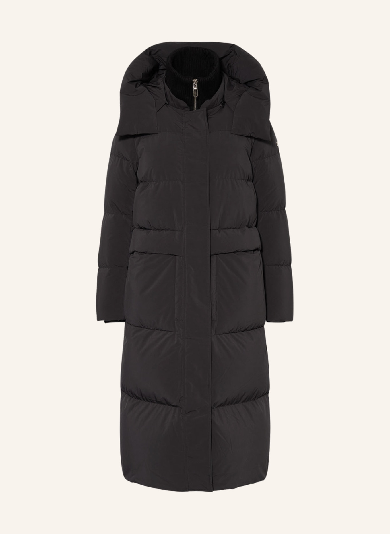 DUNO Down coat FULLY with removable hood, Color: BLACK (Image 1)