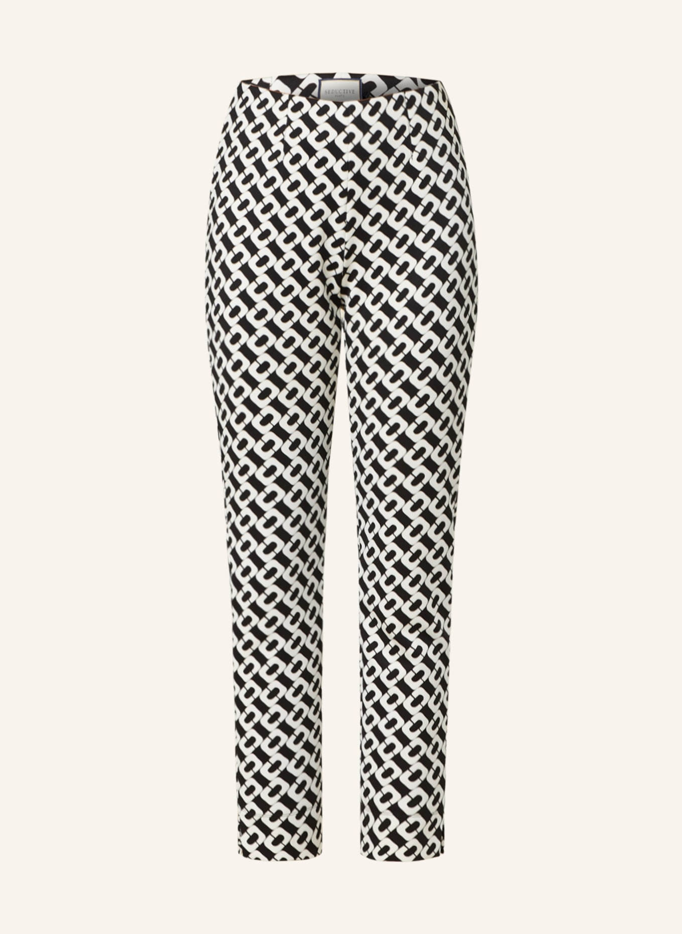 SEDUCTIVE Trousers SABRINA, Color: WHITE/ BLACK (Image 1)