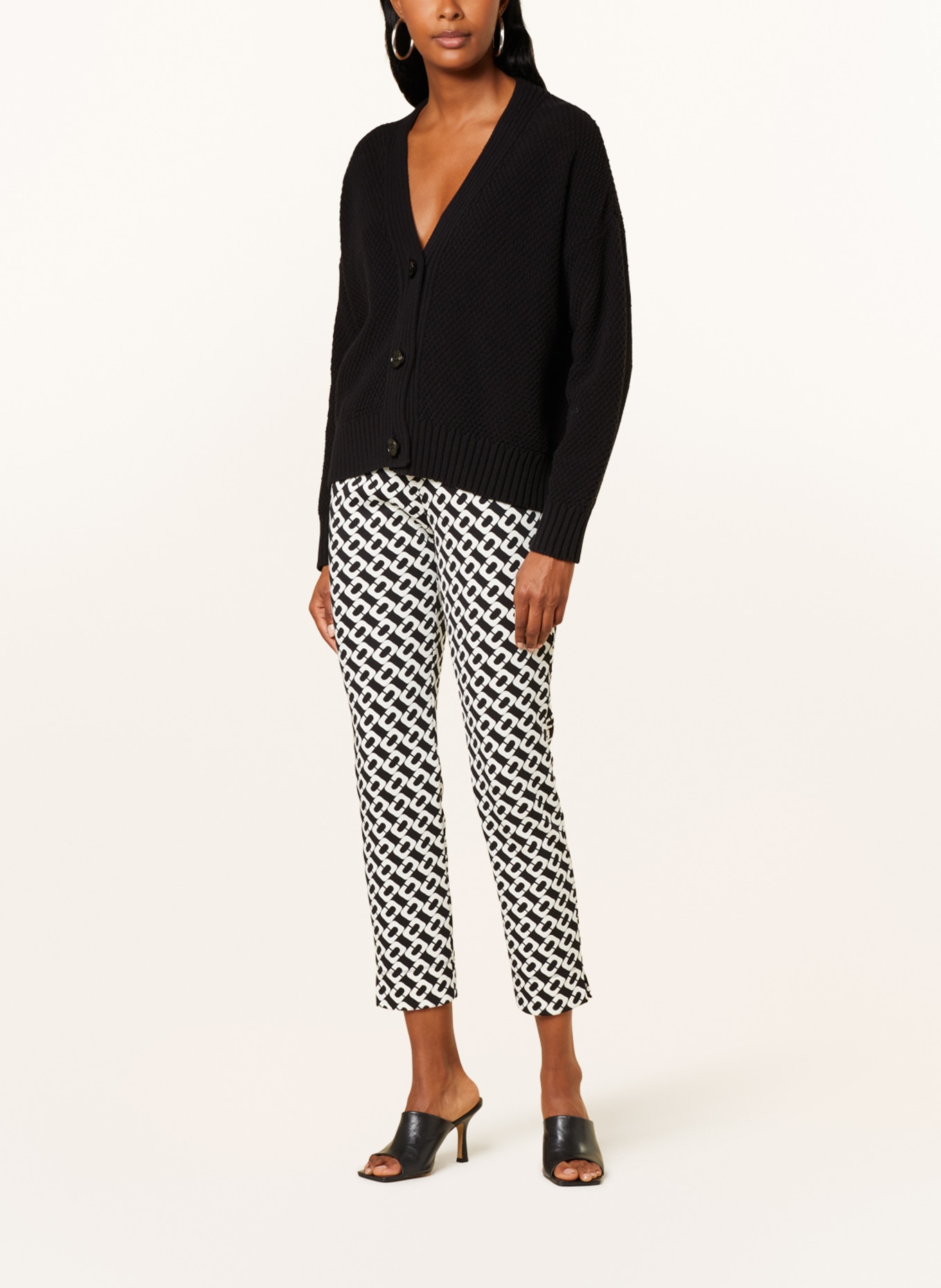 SEDUCTIVE Trousers SABRINA, Color: WHITE/ BLACK (Image 2)