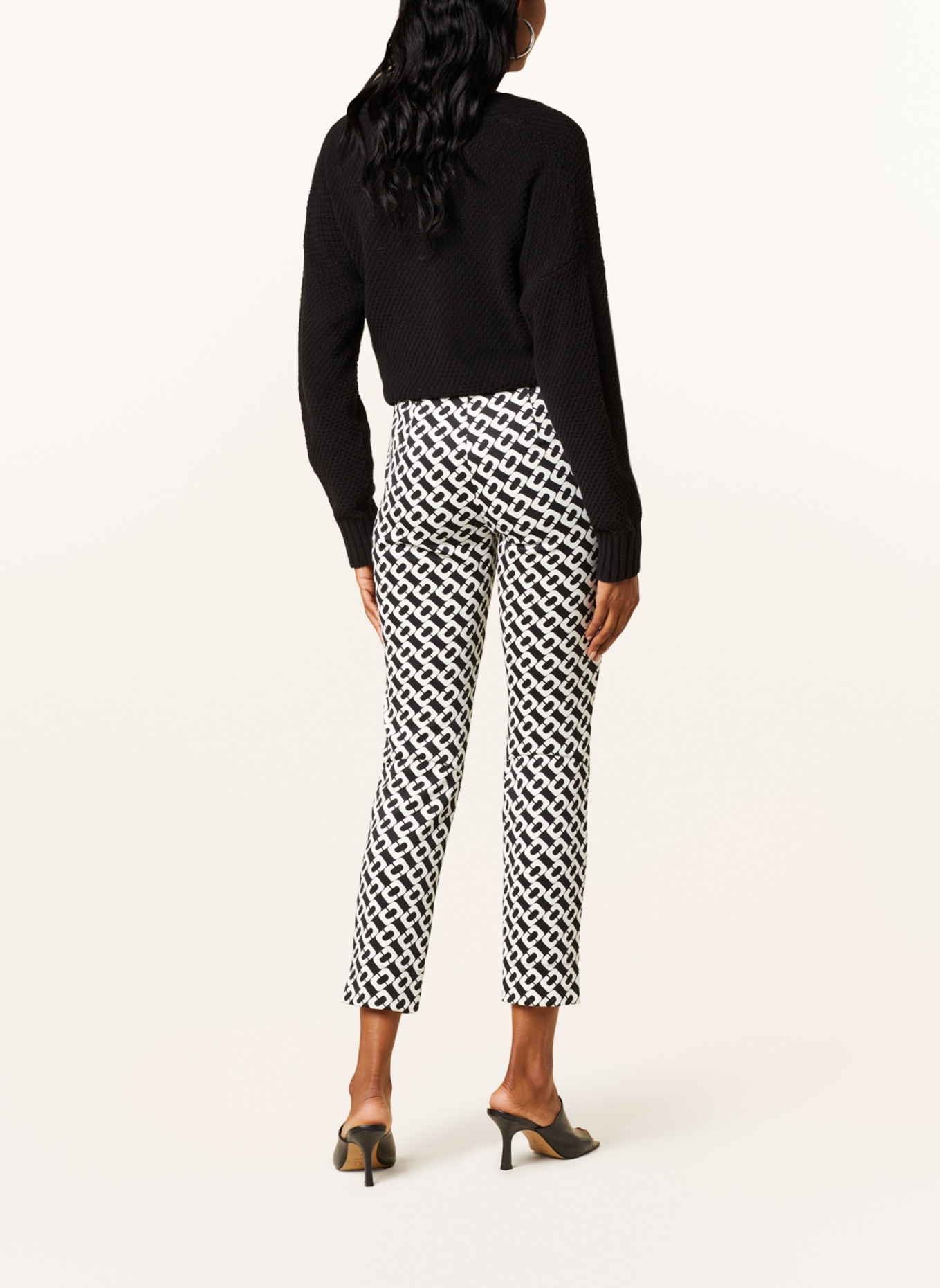 SEDUCTIVE Trousers SABRINA, Color: WHITE/ BLACK (Image 3)