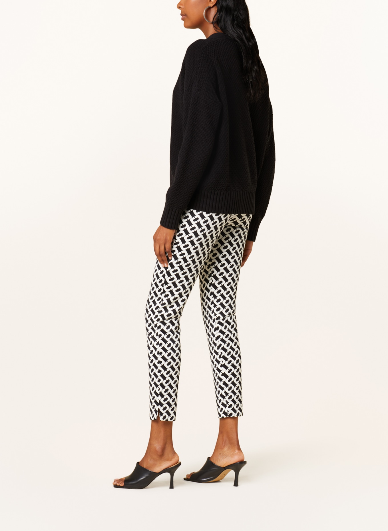 SEDUCTIVE Trousers SABRINA, Color: WHITE/ BLACK (Image 4)