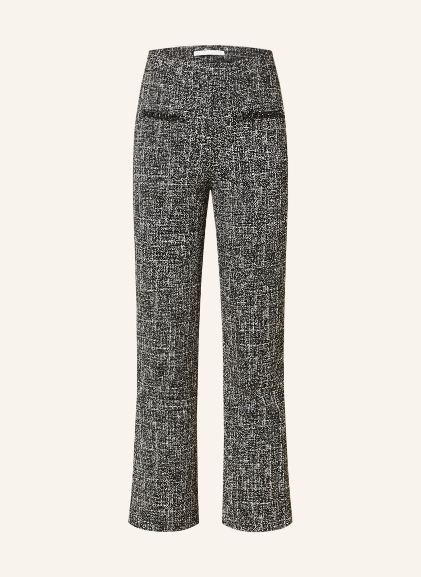 RAFFAELLO ROSSI Jersey pants MACY, Color: BLACK/ WHITE (Image 1)