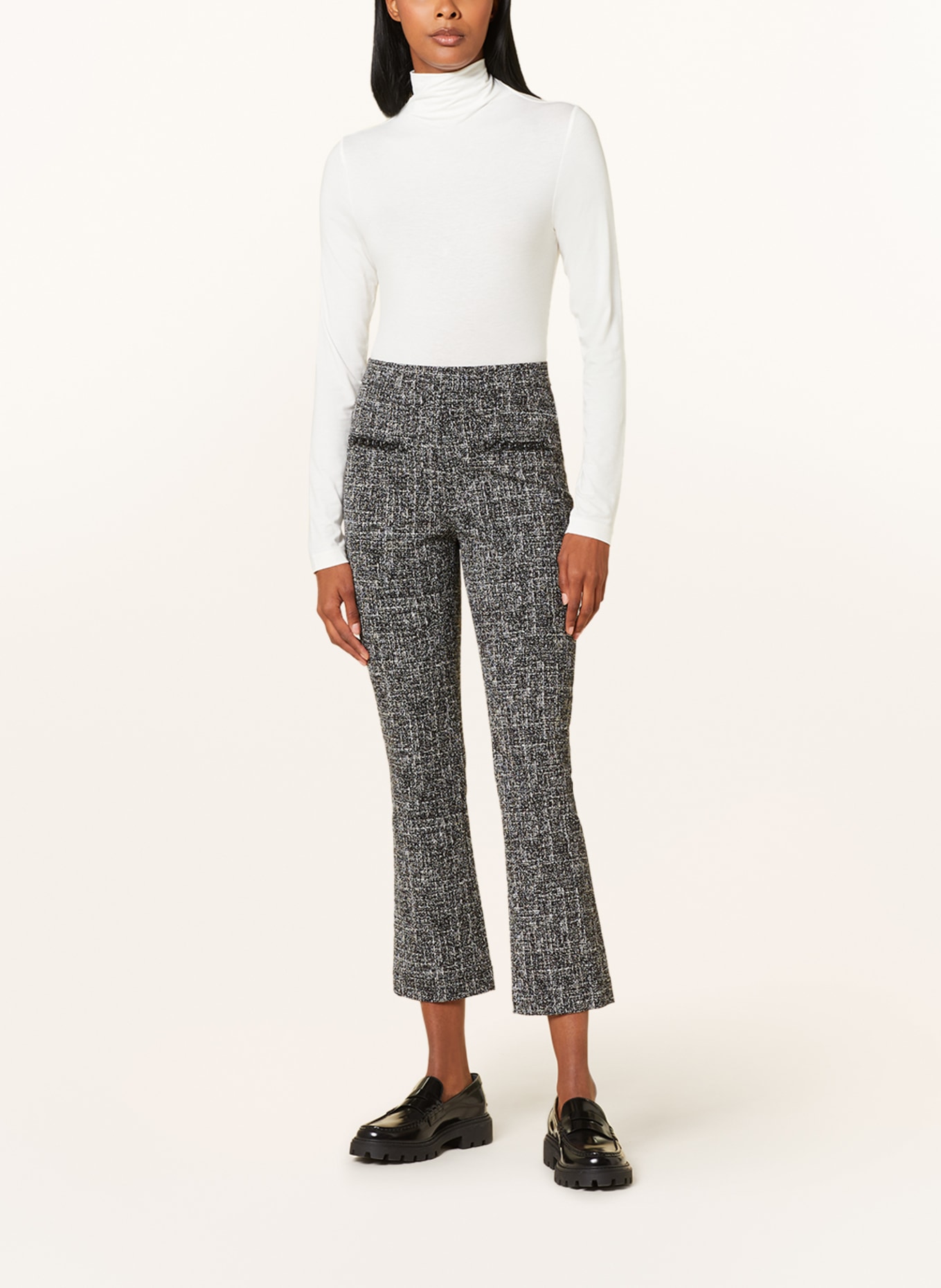 RAFFAELLO ROSSI Jersey pants MACY, Color: BLACK/ WHITE (Image 2)