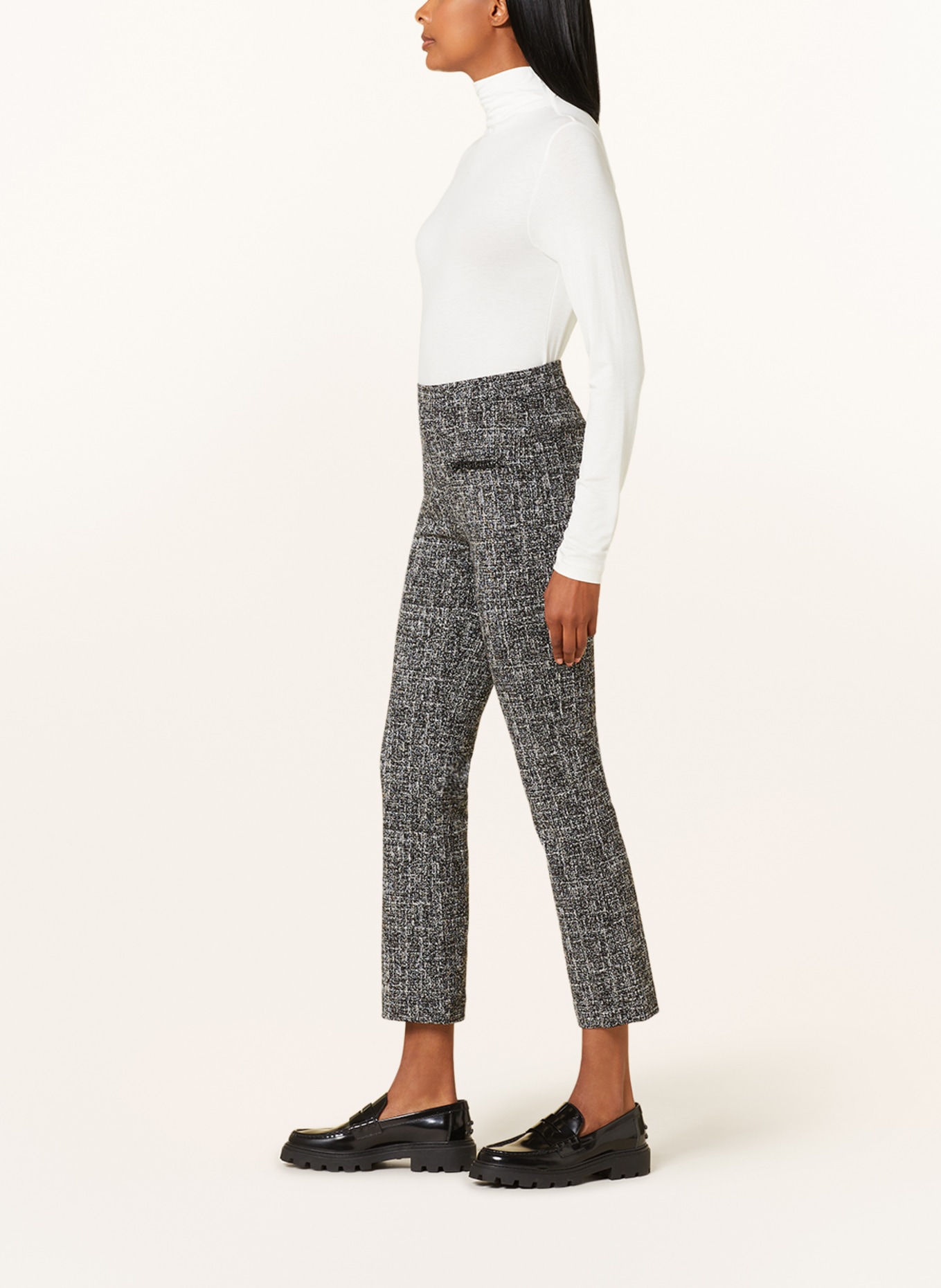 RAFFAELLO ROSSI Jersey pants MACY, Color: BLACK/ WHITE (Image 4)