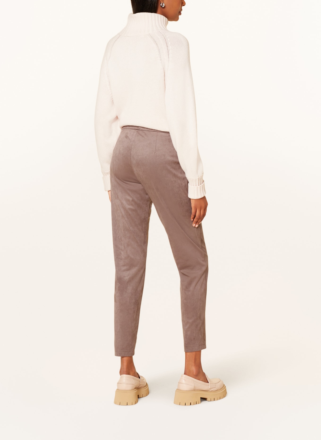 RAFFAELLO ROSSI Trousers CANDICE in leather look, Color: TAUPE (Image 3)