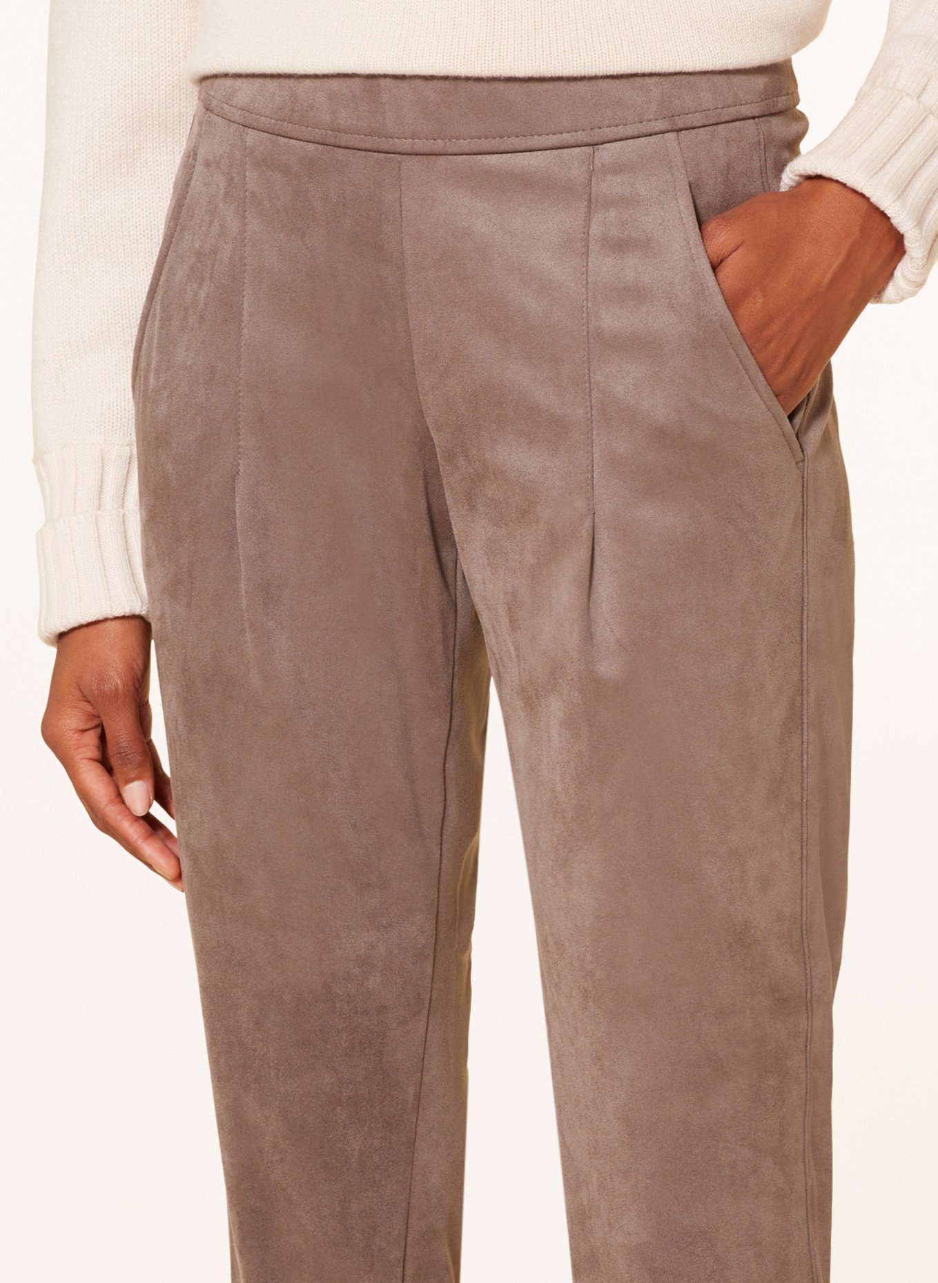 RAFFAELLO ROSSI Trousers CANDICE in leather look, Color: TAUPE (Image 5)
