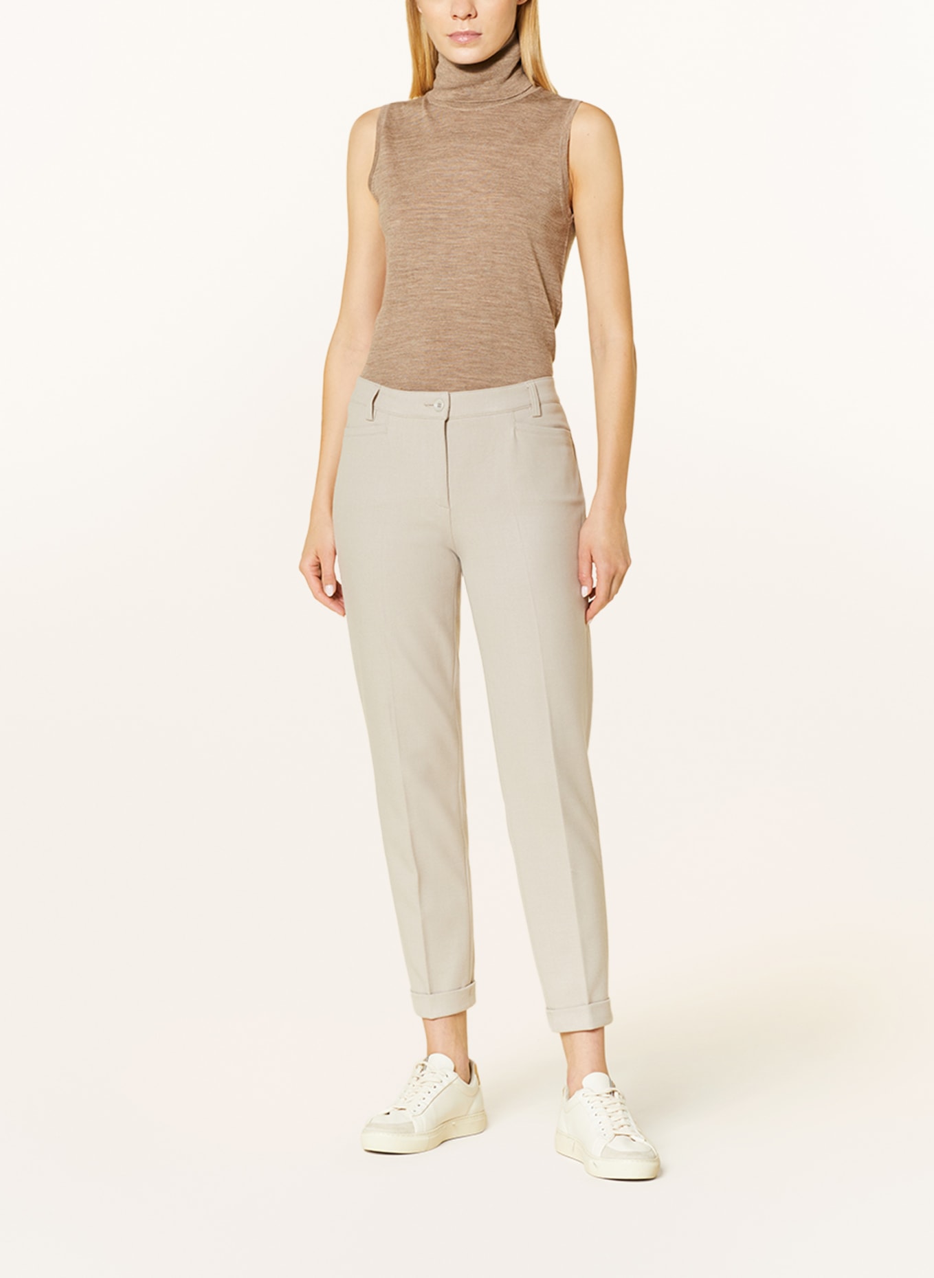 RAFFAELLO ROSSI Flannel trousers UTE, Color: BEIGE (Image 2)