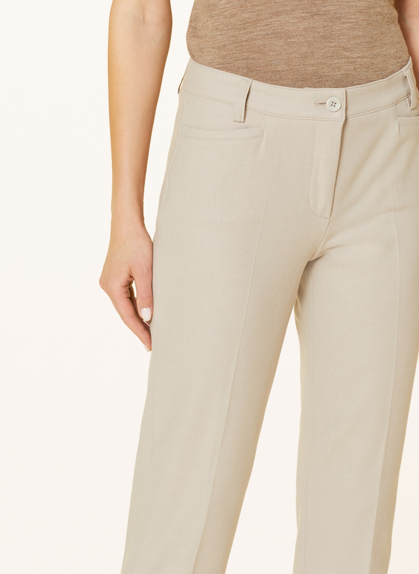 RAFFAELLO ROSSI Flannel trousers UTE, Color: BEIGE (Image 5)