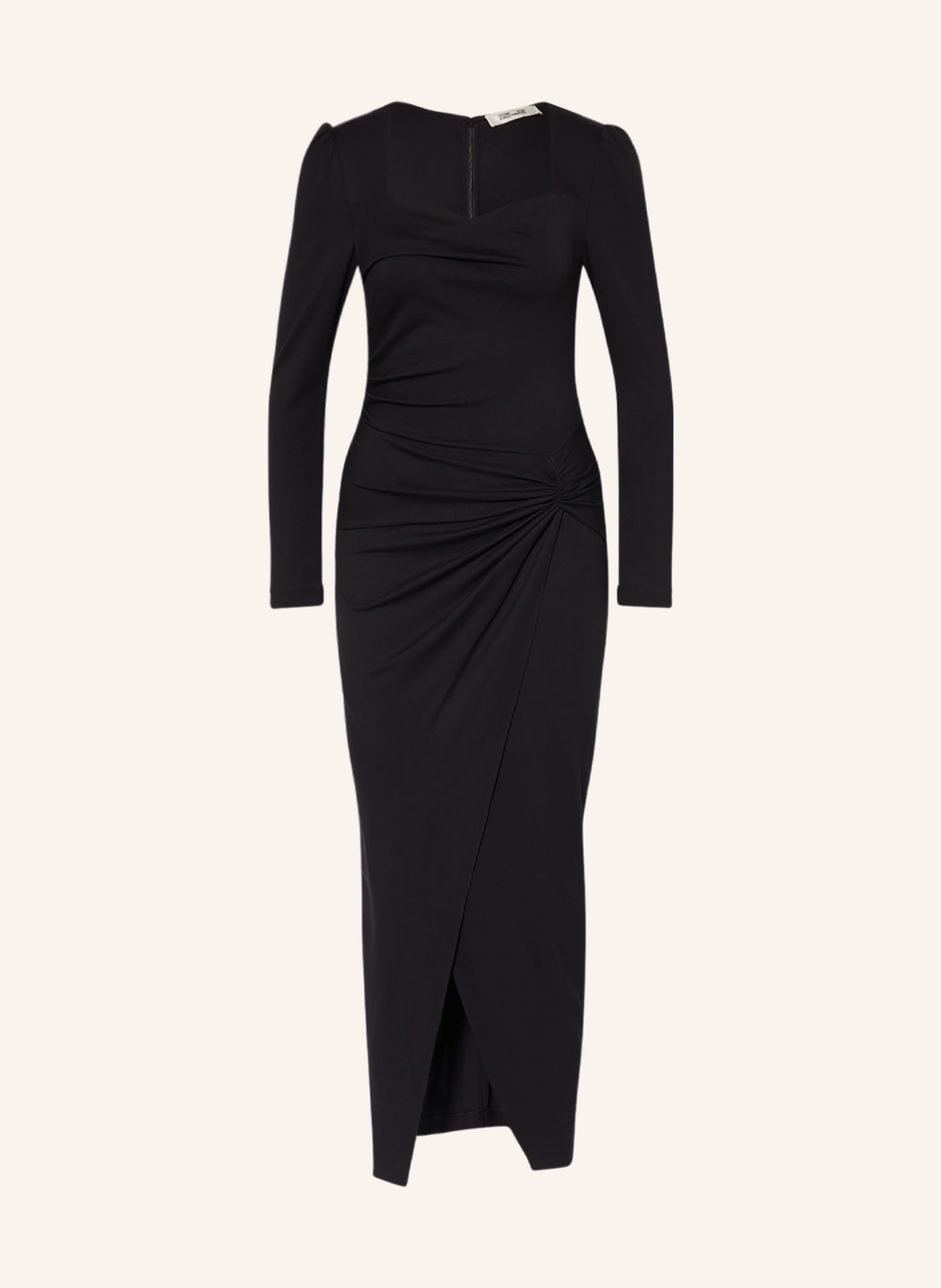 DIANE VON FURSTENBERG Jersey dress HUGHIE in wrap look, Color: BLACK (Image 1)