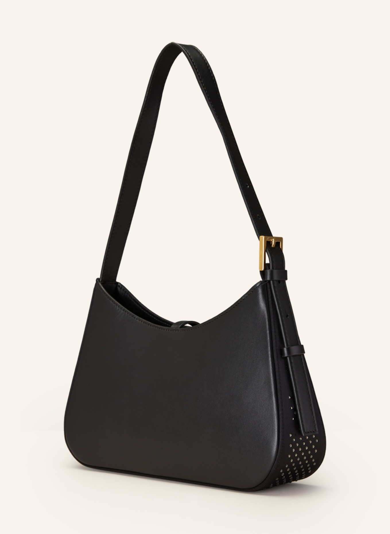 DeMellier Shoulder bag TOKYO SATIN with decorative gems, Color: BLACK (Image 2)