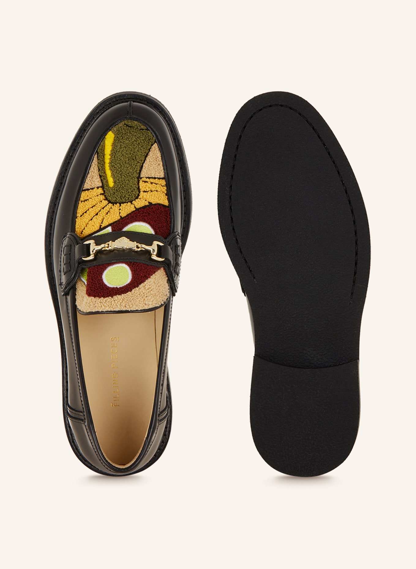 FILLING PIECES Loafers POLIDO, Color: BLACK/ DARK RED/ DARK YELLOW (Image 5)