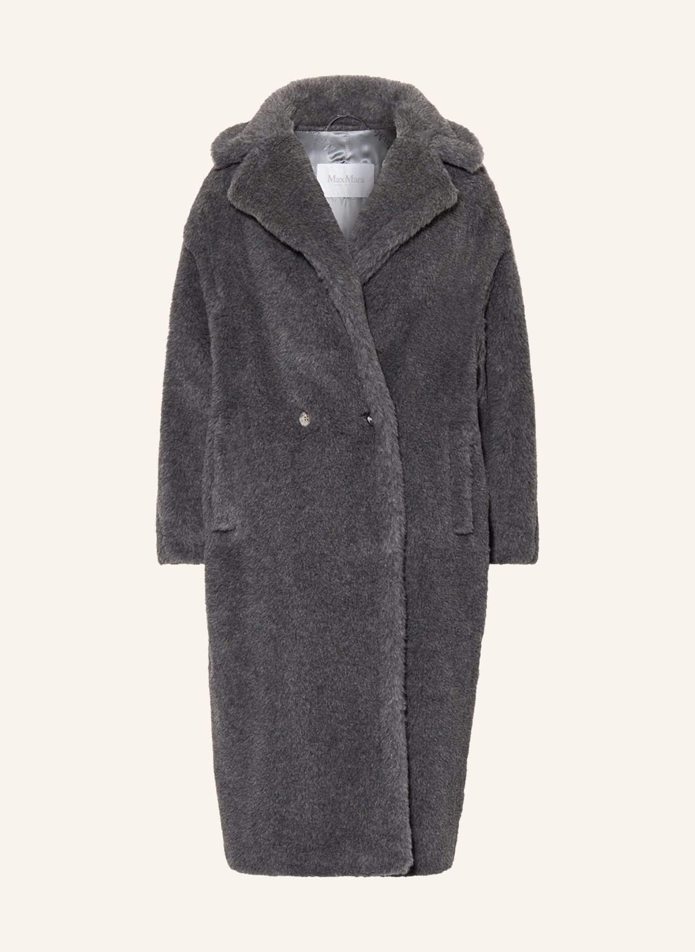 Max Mara Oversized plyšový kabát TEDDY, Barva: ŠEDÁ (Obrázek 1)