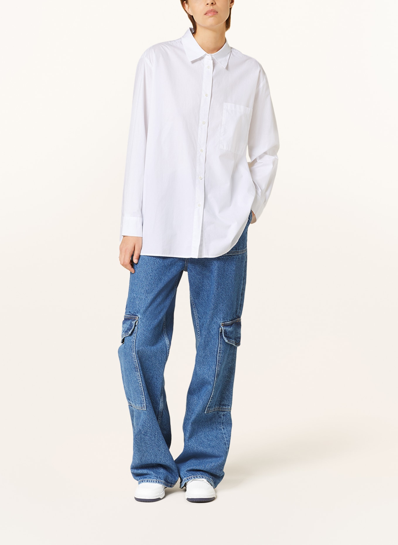 ARMEDANGELS Oversized shirt blouse EALGAA, Color: WHITE (Image 2)