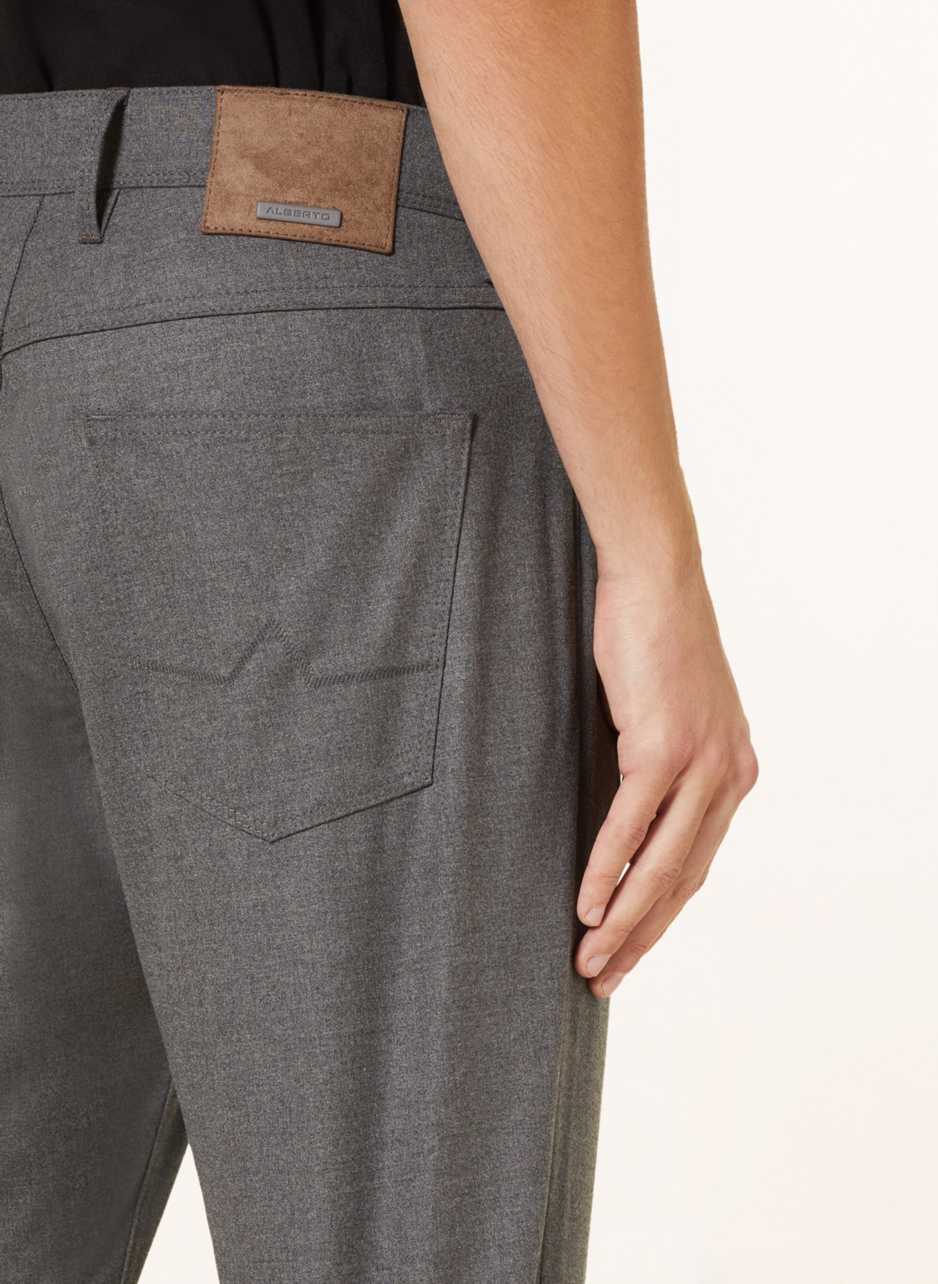 ALBERTO Flannel trousers ROBIN tapered fit, Color: GRAY (Image 6)
