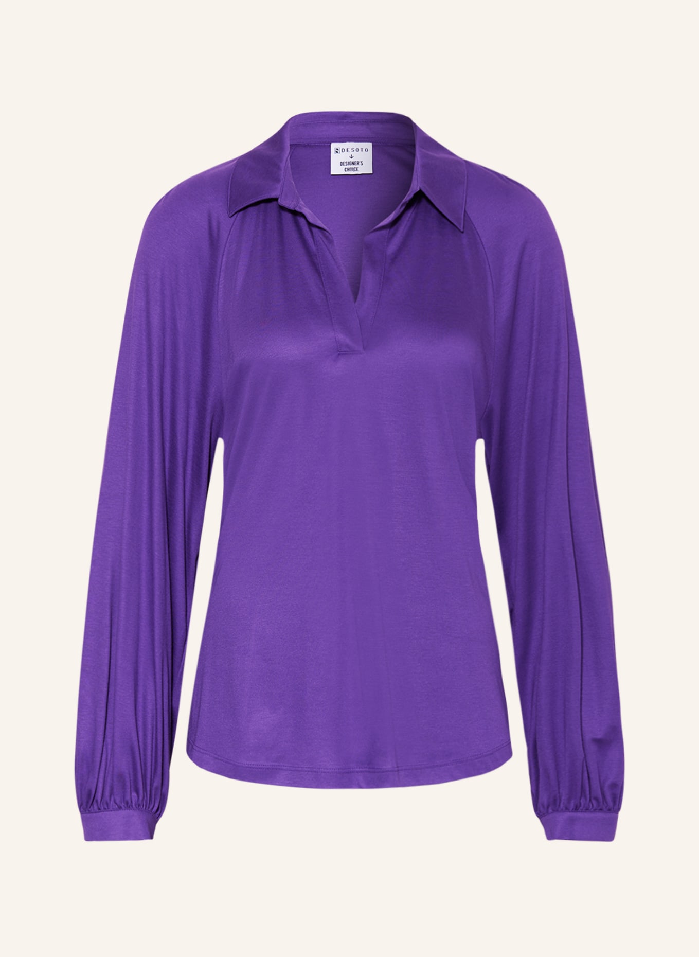 DESOTO Shirt blouse LUCY made of jersey, Color: PURPLE (Image 1)