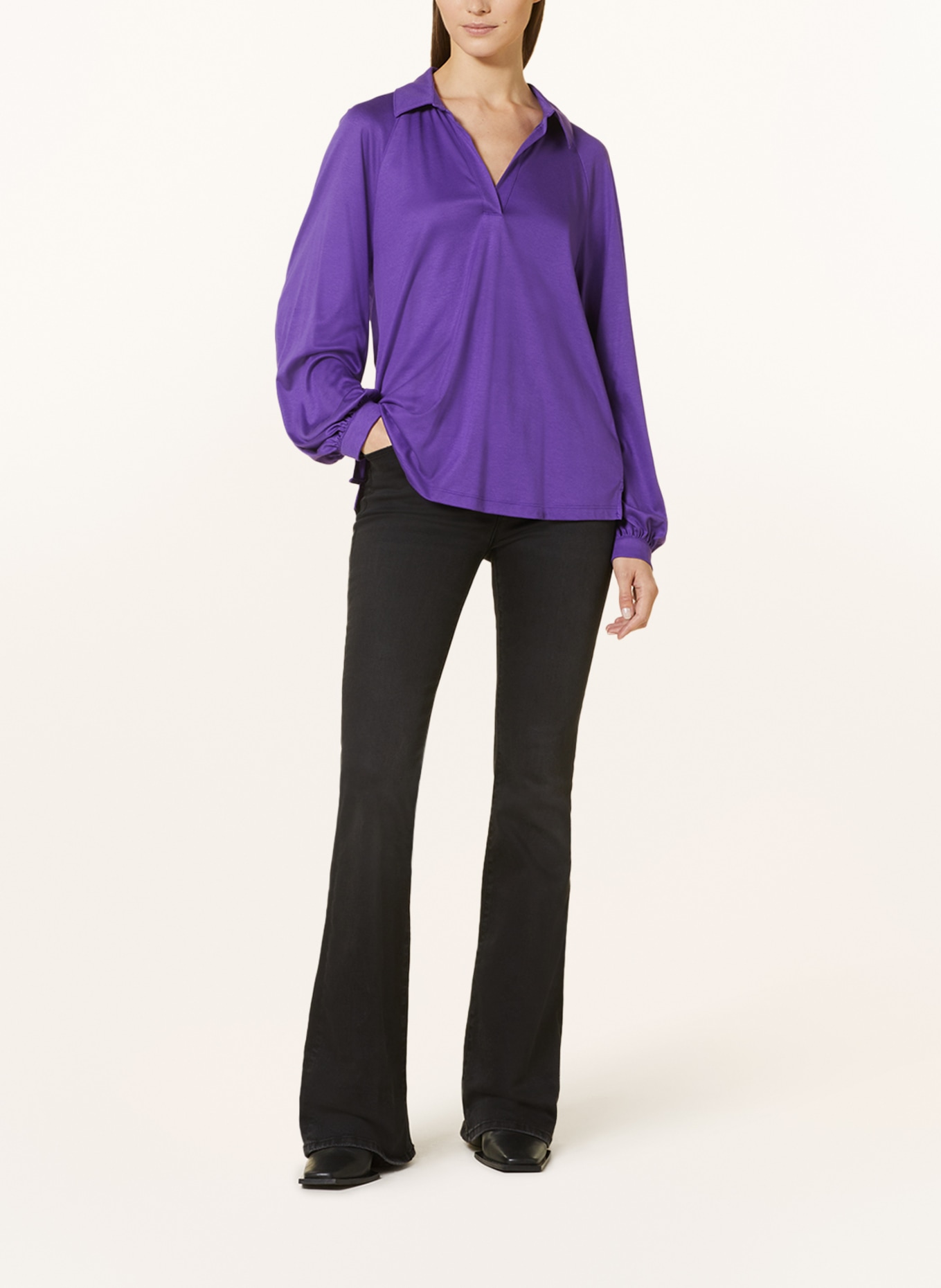 DESOTO Shirt blouse LUCY made of jersey, Color: PURPLE (Image 2)
