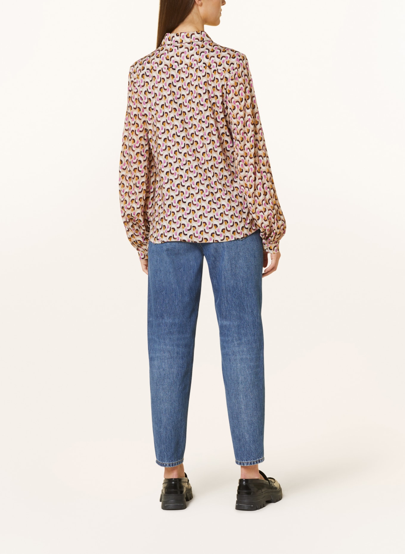 DESOTO Shirt blouse PIA, Color: CAMEL/ BEIGE/ PURPLE (Image 3)