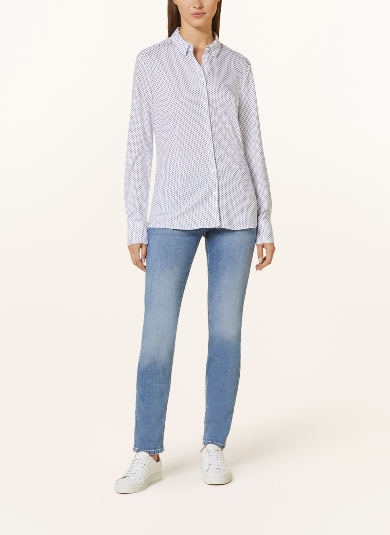 DESOTO Shirt blouse PIA, Color: WHITE/ BLUE (Image 2)