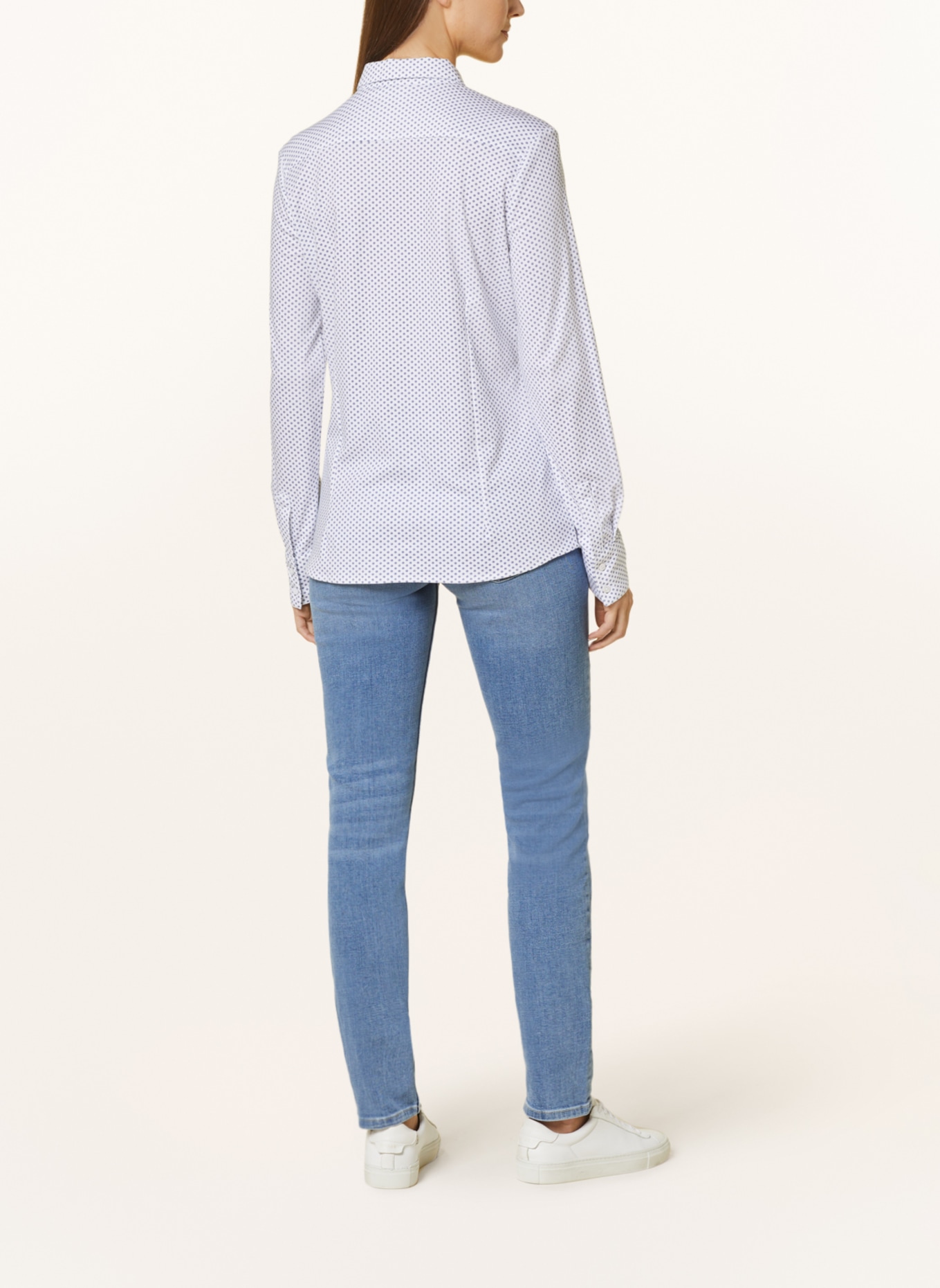 DESOTO Shirt blouse PIA, Color: WHITE/ BLUE (Image 3)