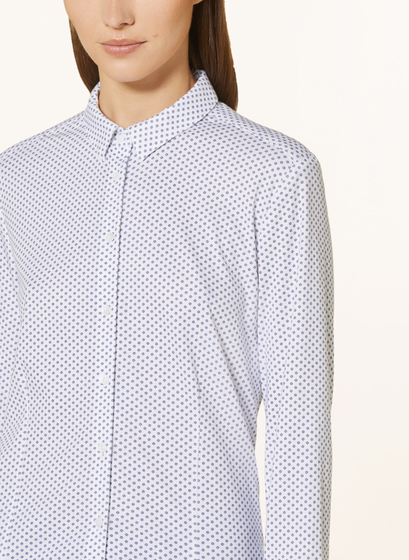 DESOTO Shirt blouse PIA, Color: WHITE/ BLUE (Image 4)