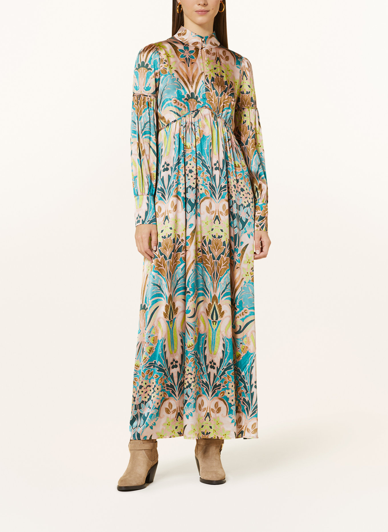 dea kudibal Silk dress BIANCA, Color: LIGHT GREEN/ TEAL/ DARK GREEN (Image 2)
