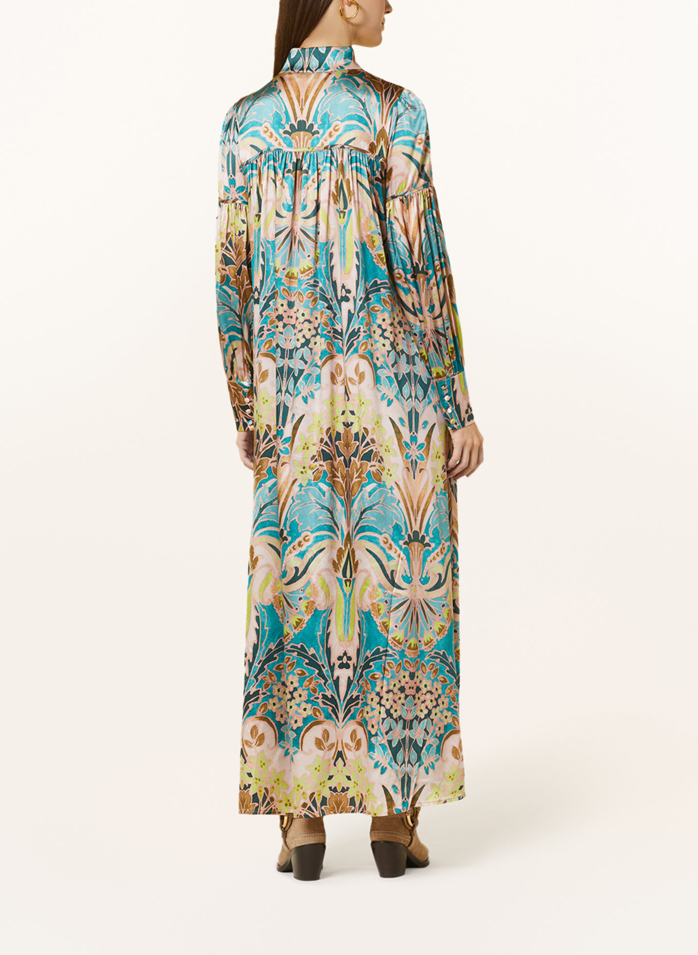 dea kudibal Silk dress BIANCA, Color: LIGHT GREEN/ TEAL/ DARK GREEN (Image 3)
