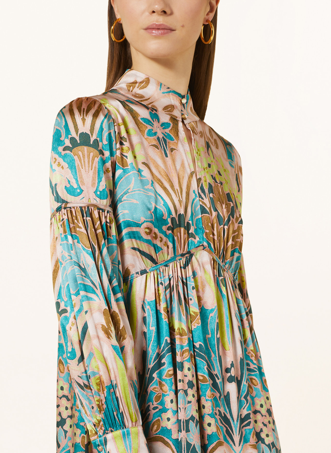 dea kudibal Silk dress BIANCA, Color: LIGHT GREEN/ TEAL/ DARK GREEN (Image 4)