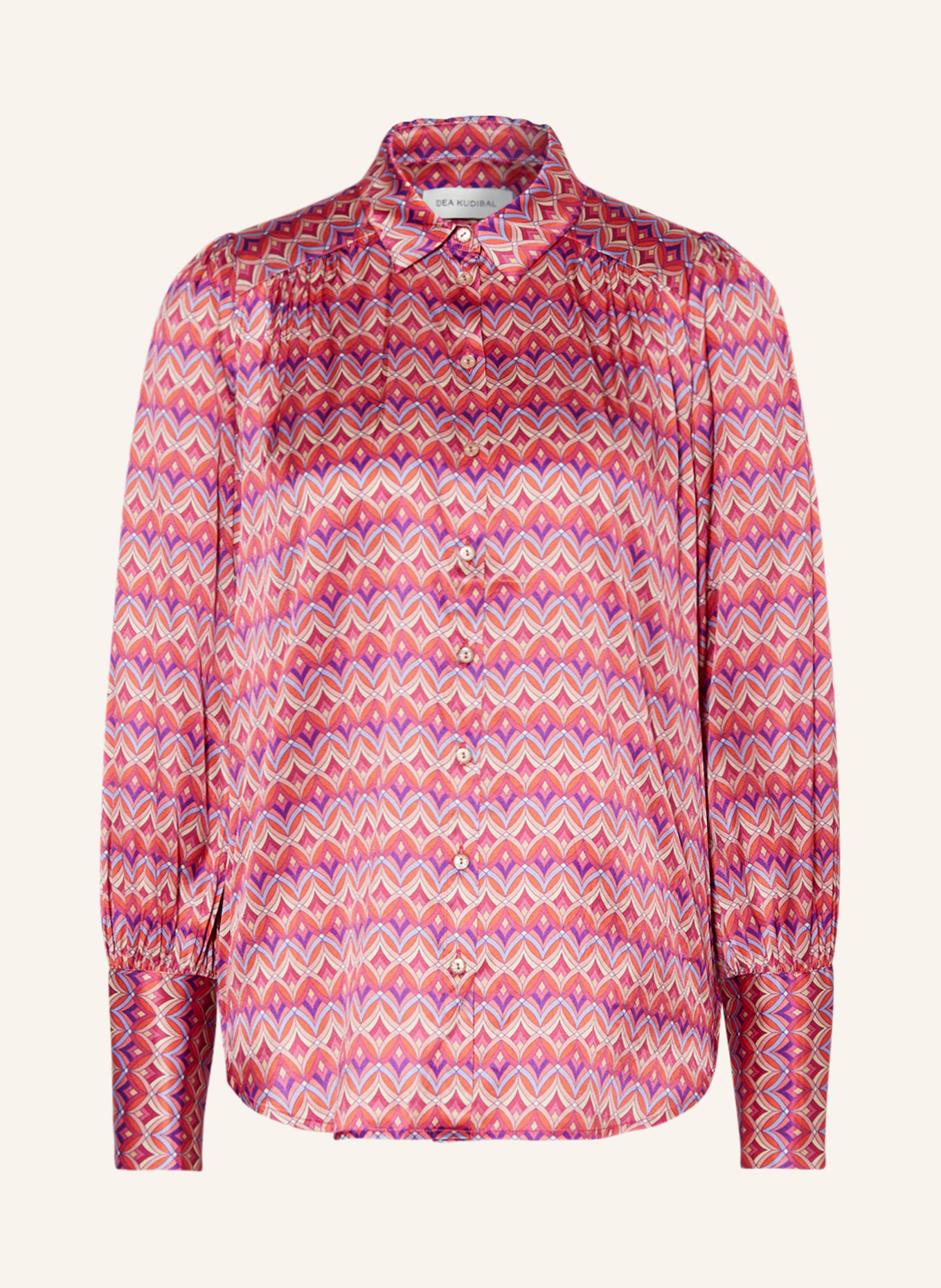dea kudibal Shirt blouse CADENCE in silk, Color: FUCHSIA/ LIGHT PURPLE/ LIGHT YELLOW (Image 1)