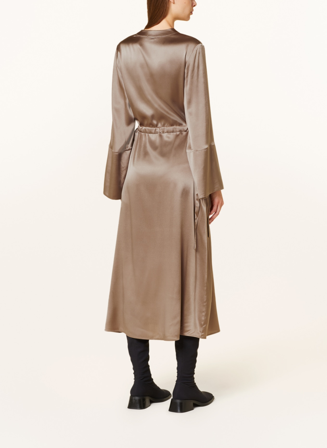 MRS & HUGS Silk dress, Color: TAUPE (Image 3)