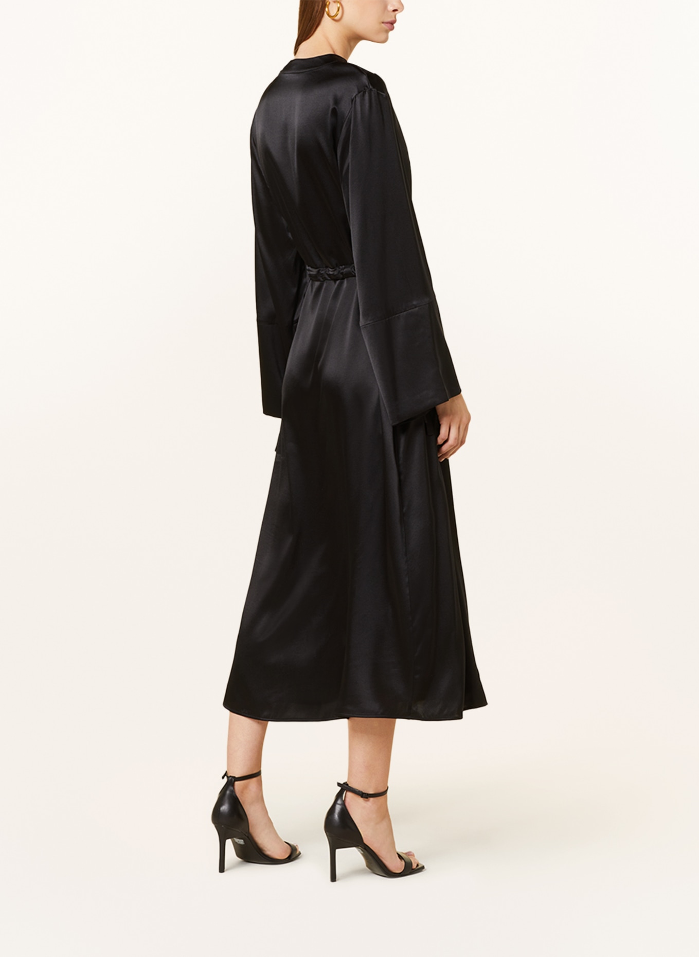 MRS & HUGS Seidenkleid: SCHWARZ