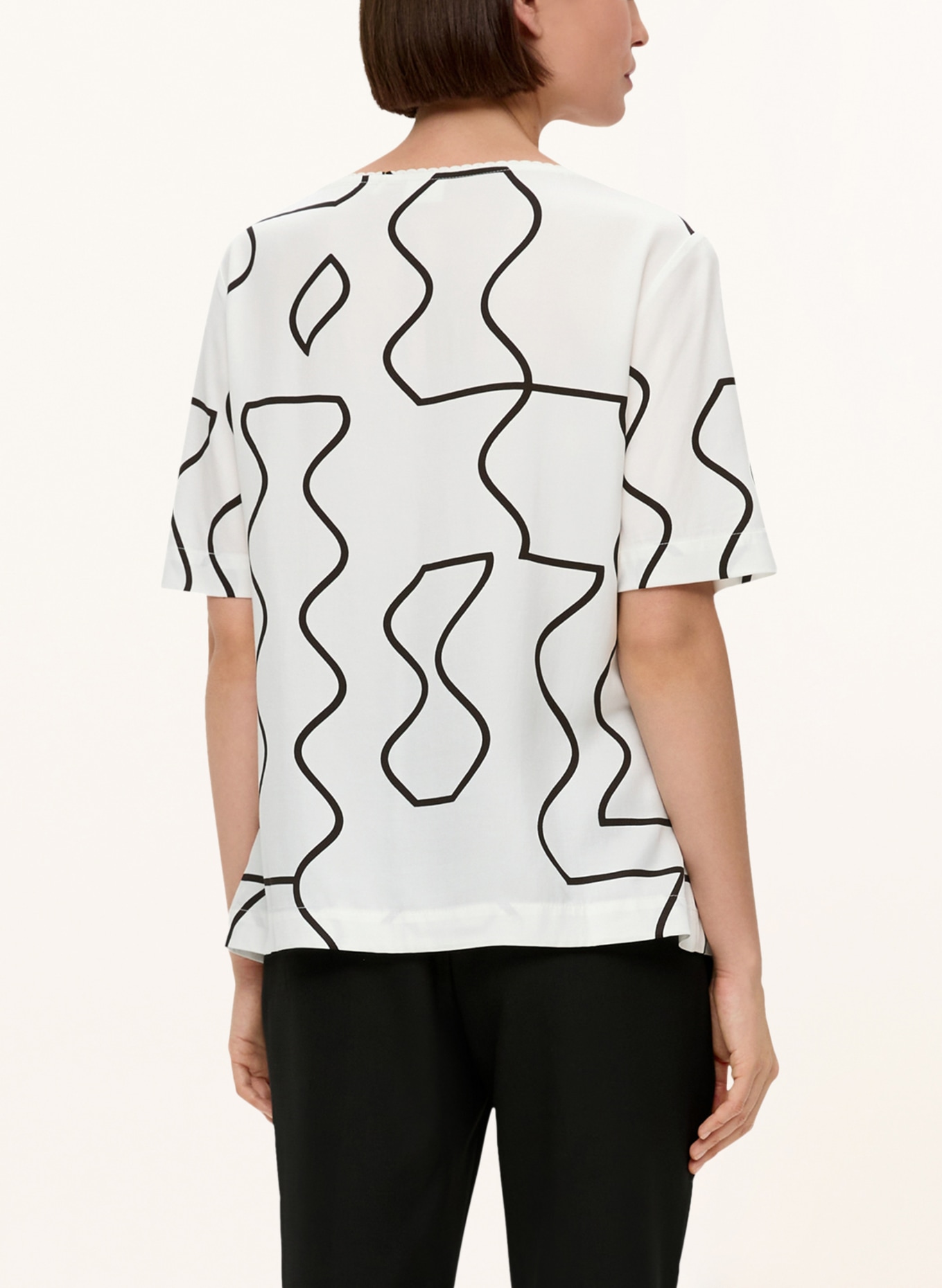 s.Oliver BLACK LABEL Shirt blouse, Color: WHITE/ BLACK (Image 3)