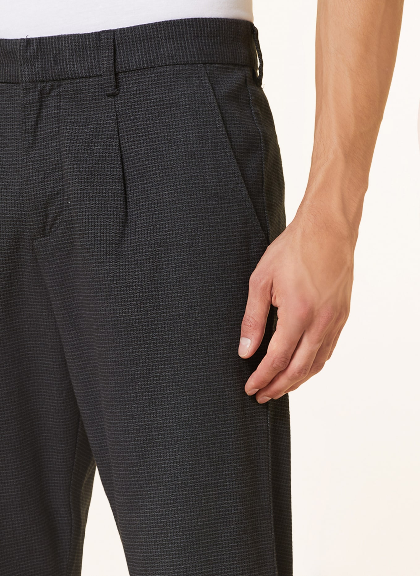 PAUL Chinos tapered fit, Color: GRAY/ BLACK (Image 5)
