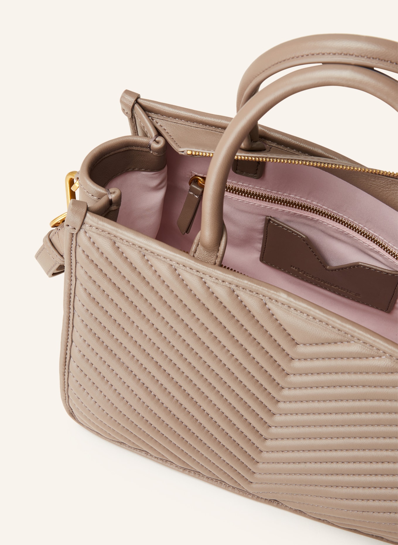 LES VISIONNAIRES Handbag LENA QUILTING, Color: TAUPE (Image 3)