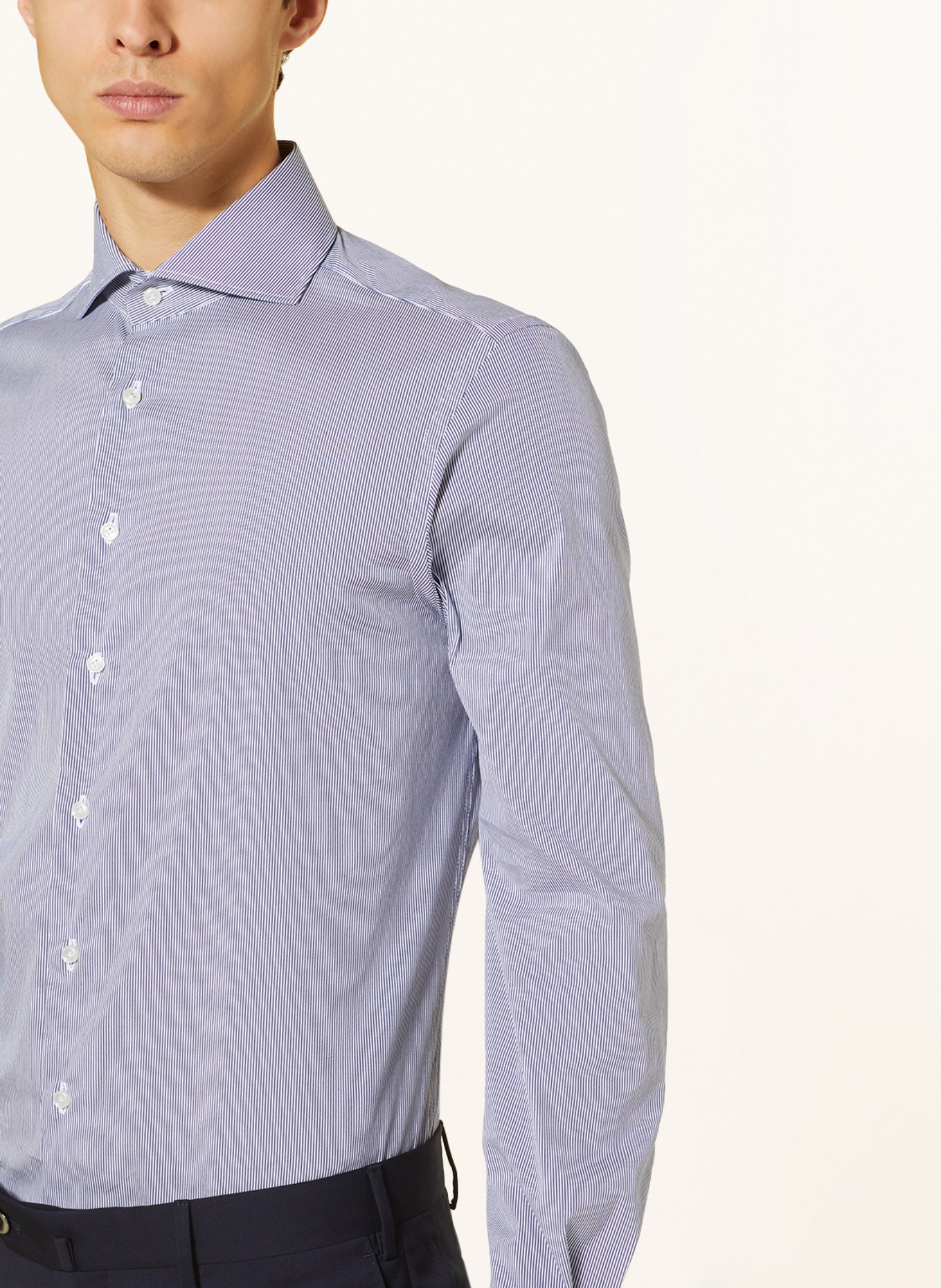 ARTIGIANO Shirt slim fit, Color: DARK BLUE/ WHITE (Image 4)