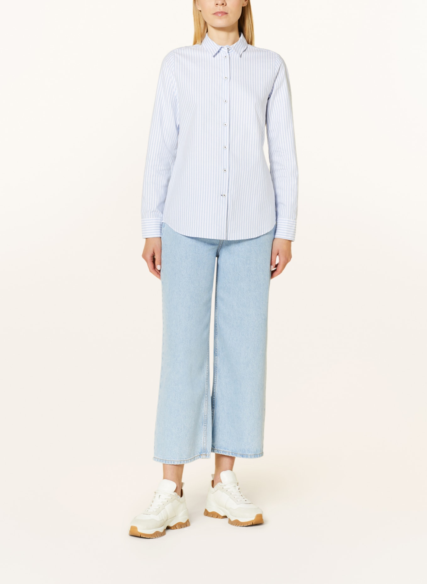 ETERNA Shirt blouse, Color: LIGHT BLUE/ WHITE (Image 2)