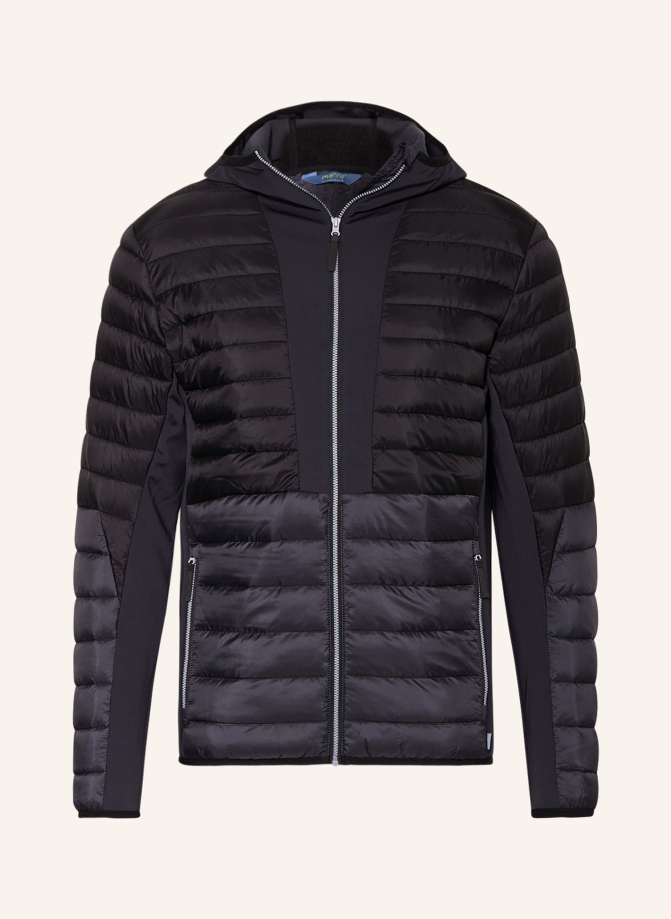 me°ru' Hybrid quilted jacket ABERDEEN, Color: DARK GRAY/ BLACK (Image 1)