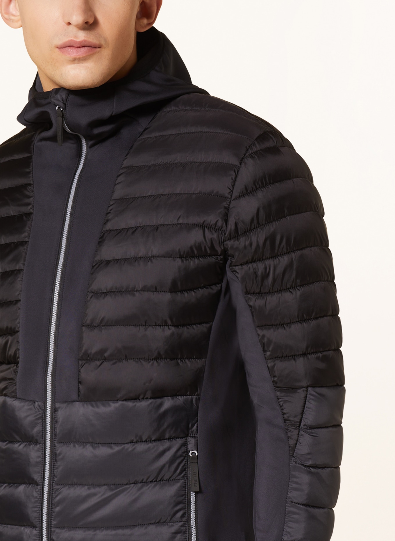 me°ru' Hybrid quilted jacket ABERDEEN, Color: DARK GRAY/ BLACK (Image 4)