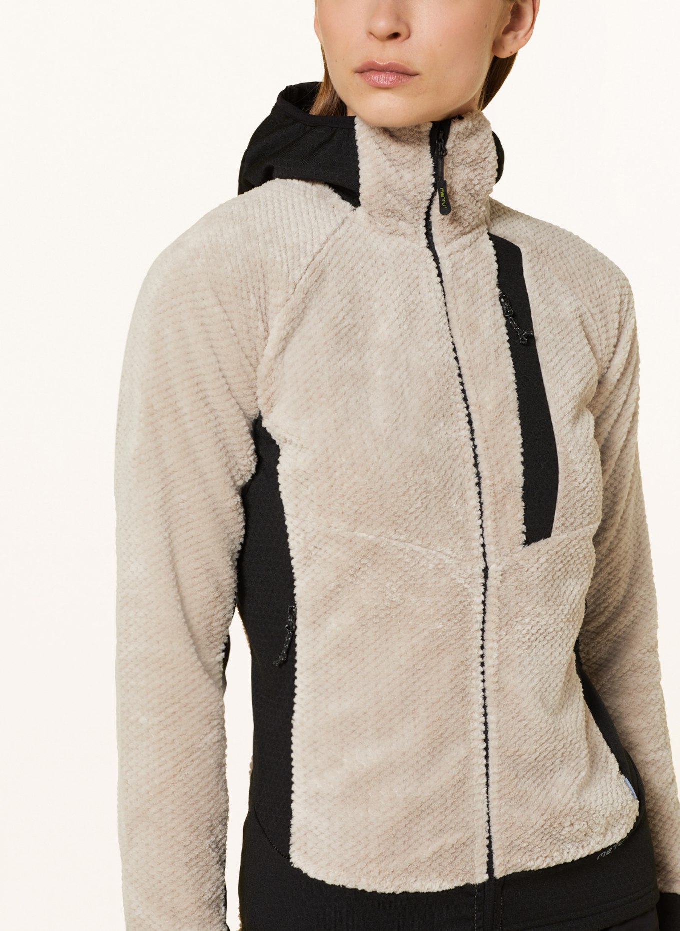 me°ru' Fleece jacket ONEORA 2.0, Color: CREAM/ BLACK (Image 5)