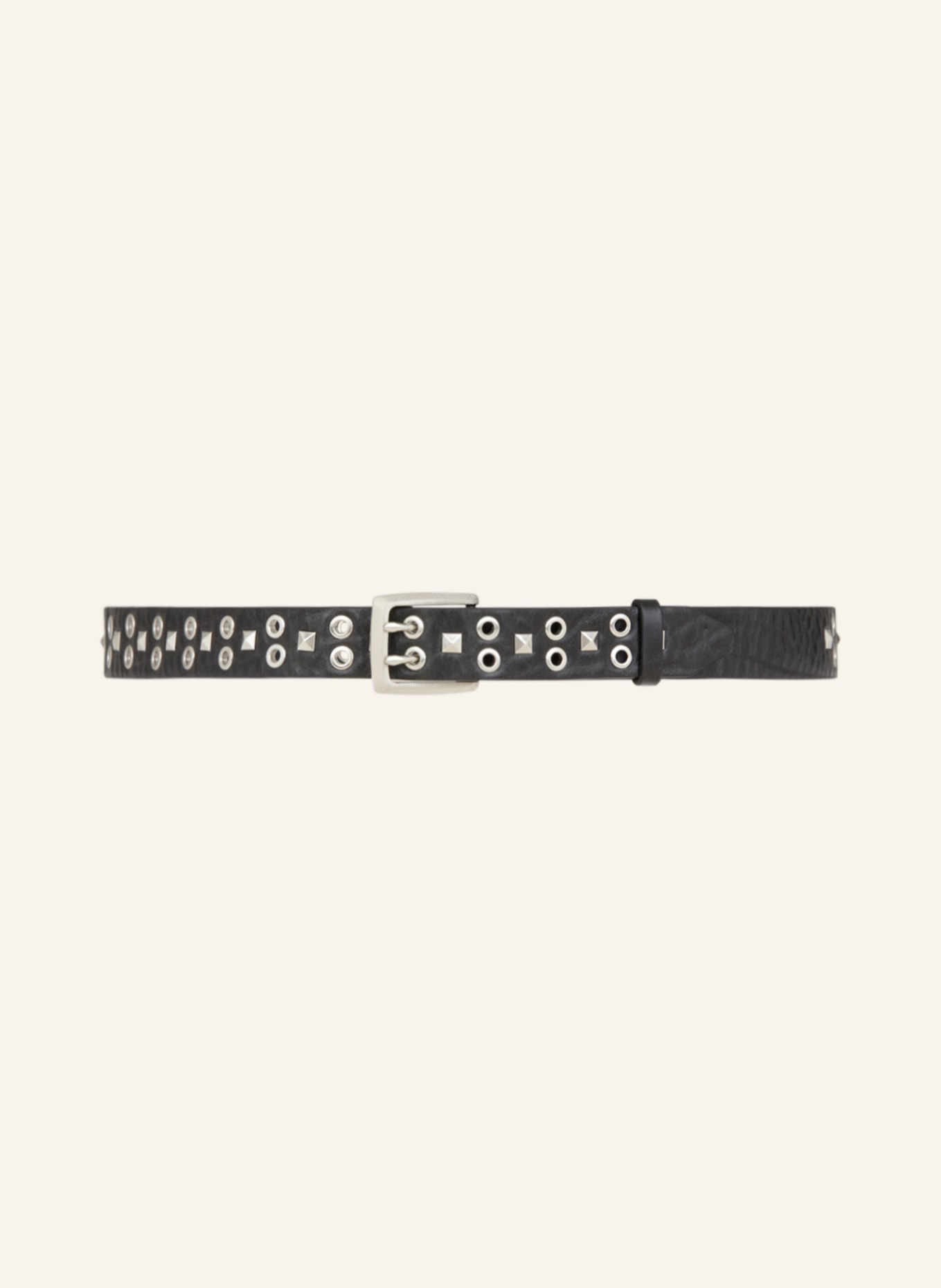 rag & bone Leather belt with rivets, Color: BLACK (Image 2)