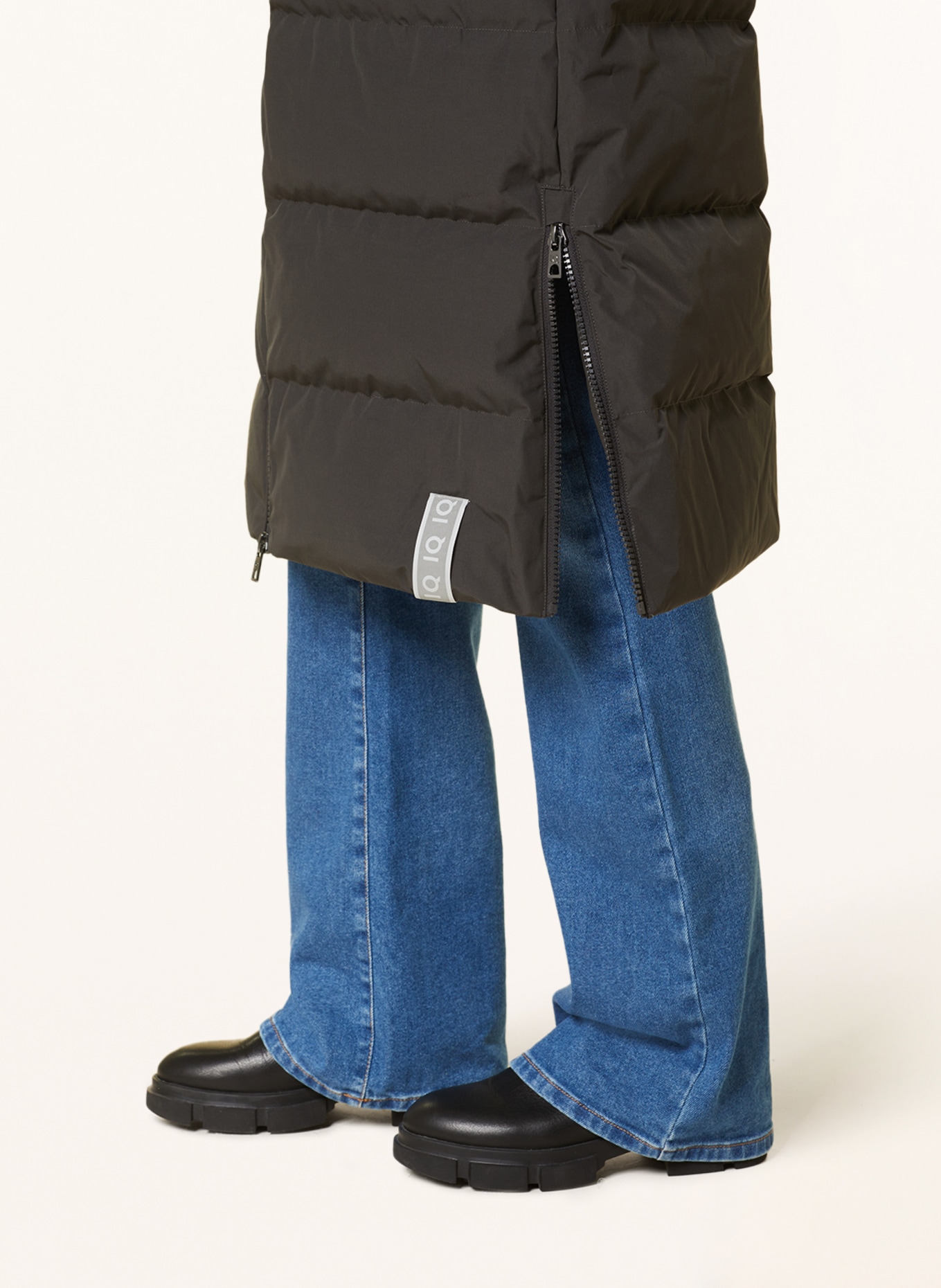 IQ STUDIO Daunenmantel CARLA: DUNKELGRAU