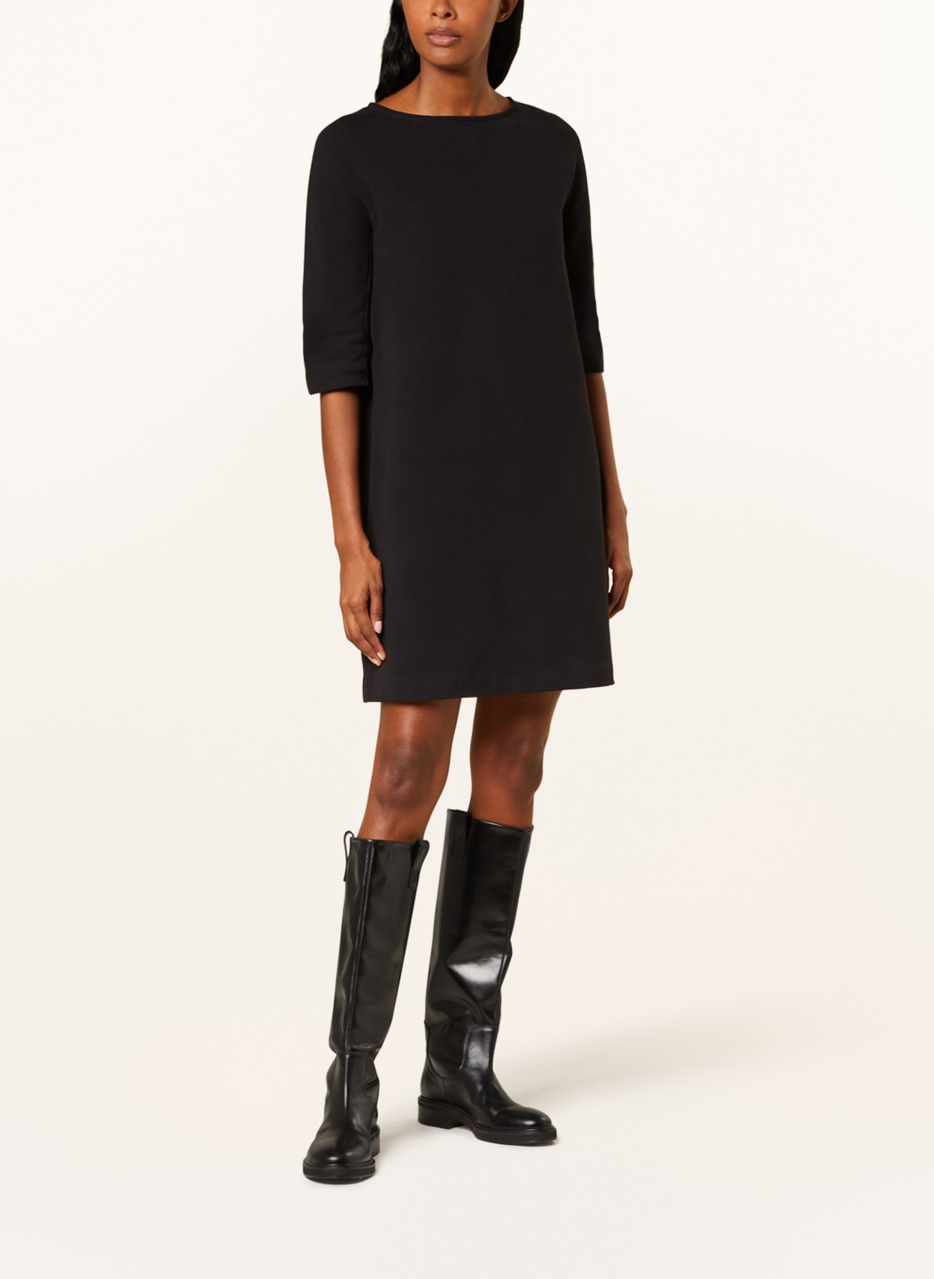 CIRCOLO 1901 Sweater dress with 3/4 sleeves, Color: BLACK (Image 2)