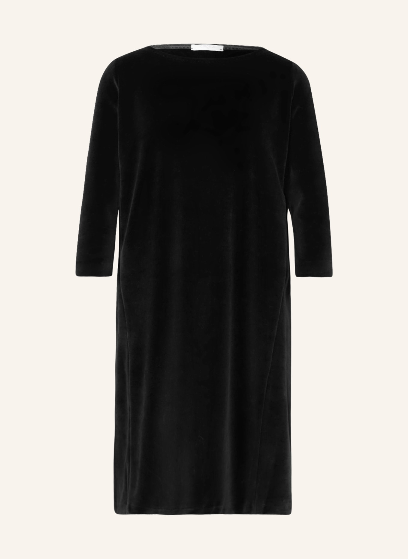 CIRCOLO 1901 Velvet dress with 3/4 sleeves, Color: BLACK (Image 1)