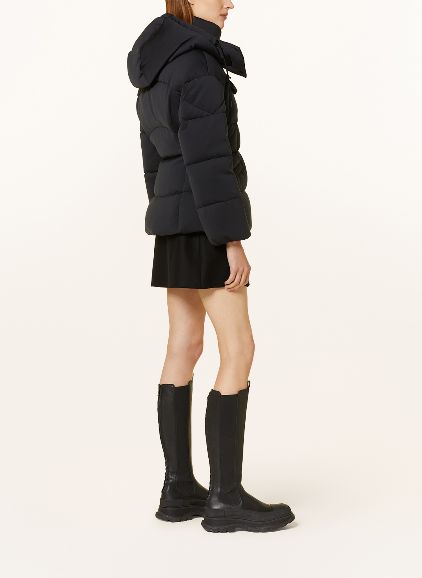 MONCLER Down jacket KARAKORUM TECH JERSEY with detachable hood, Color: BLACK (Image 4)