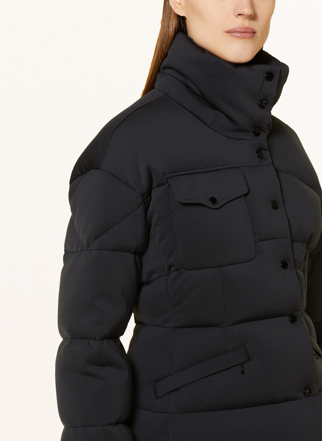 MONCLER Down jacket KARAKORUM TECH JERSEY with detachable hood, Color: BLACK (Image 6)