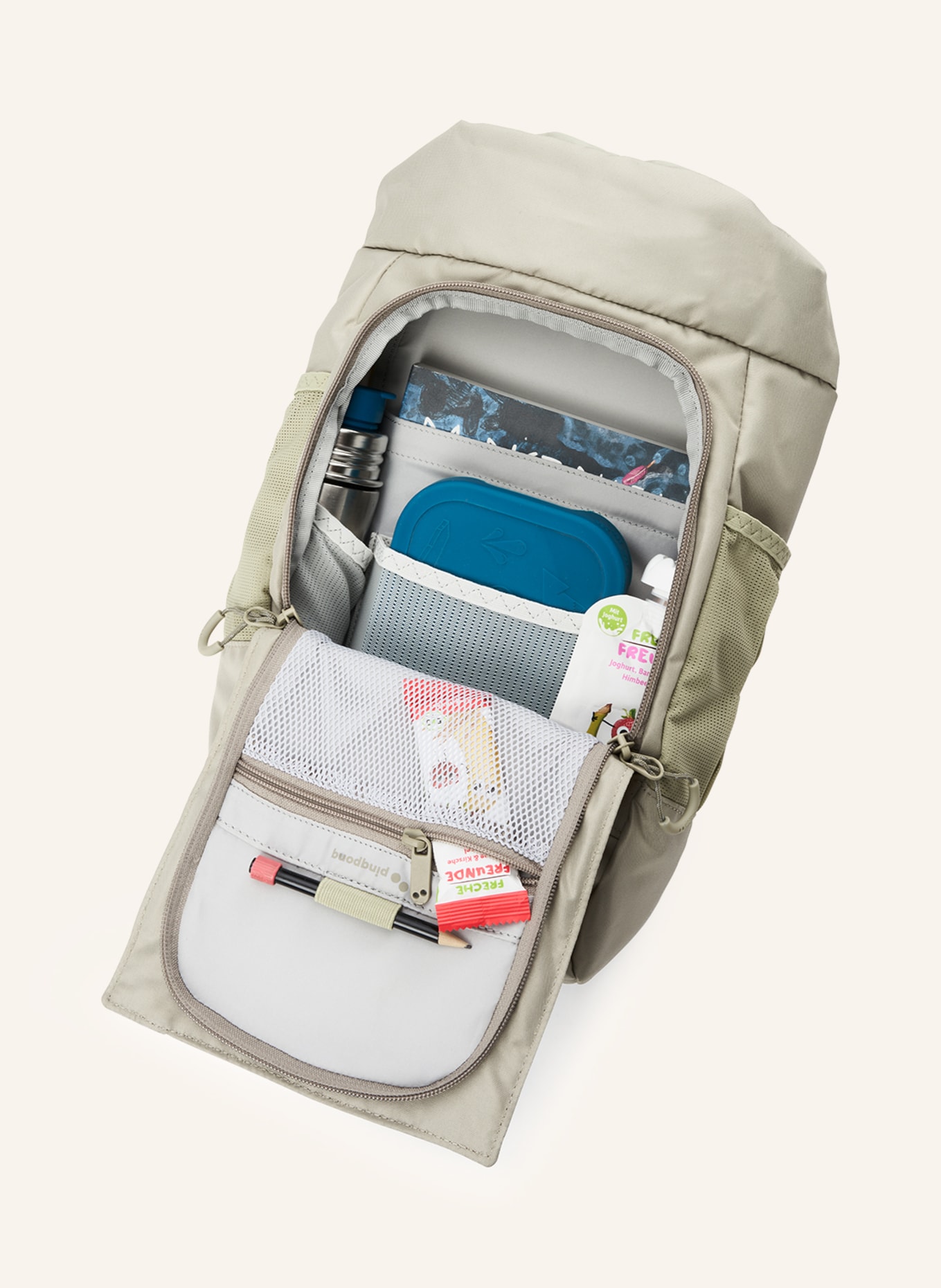 pinqponq Backpack BLOK MINI 12.5 l, Color: LIGHT GREEN (Image 3)