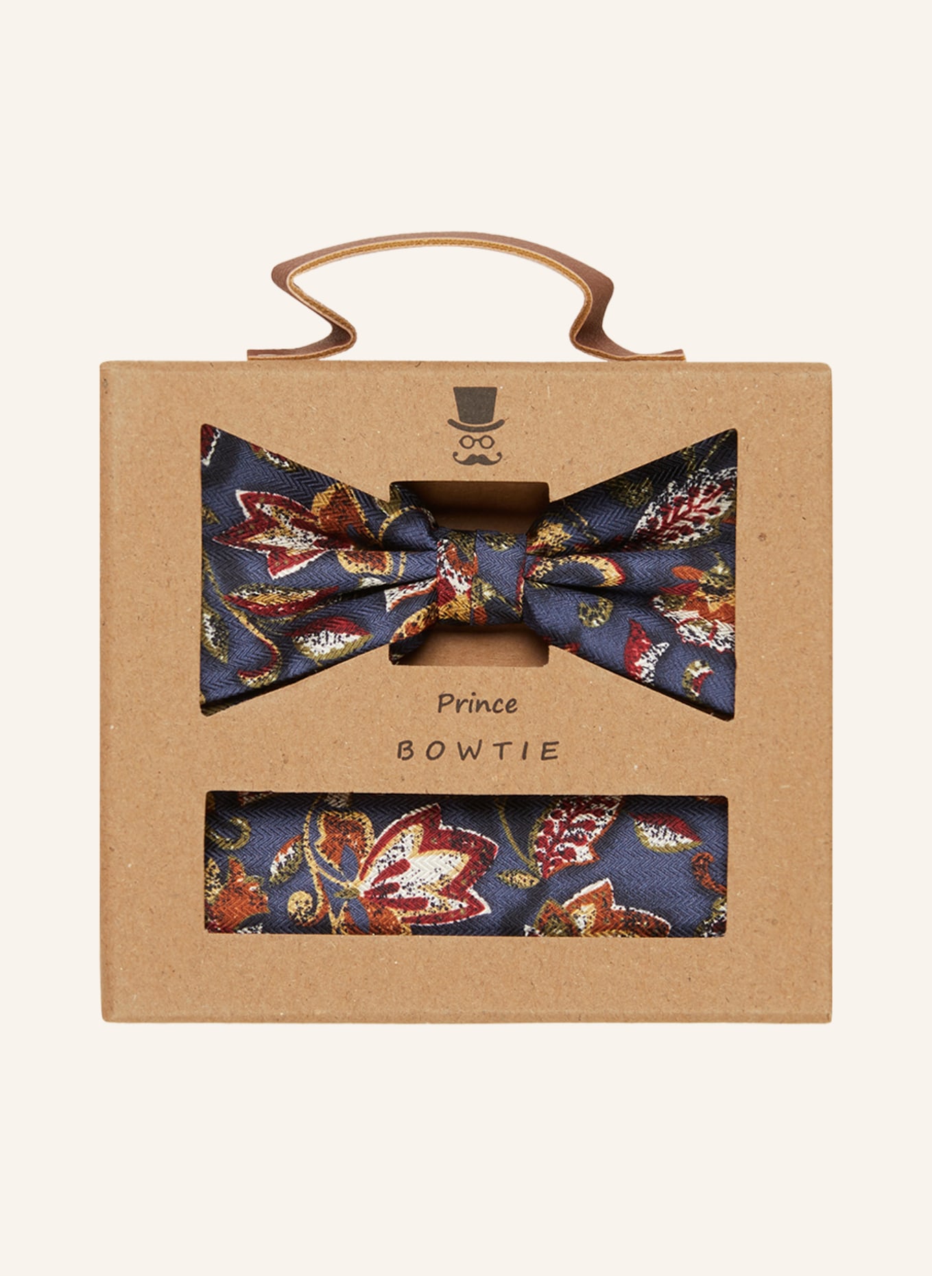 Prince BOWTIE Set: Bow tie and pocket square, Color: BLUE (Image 5)