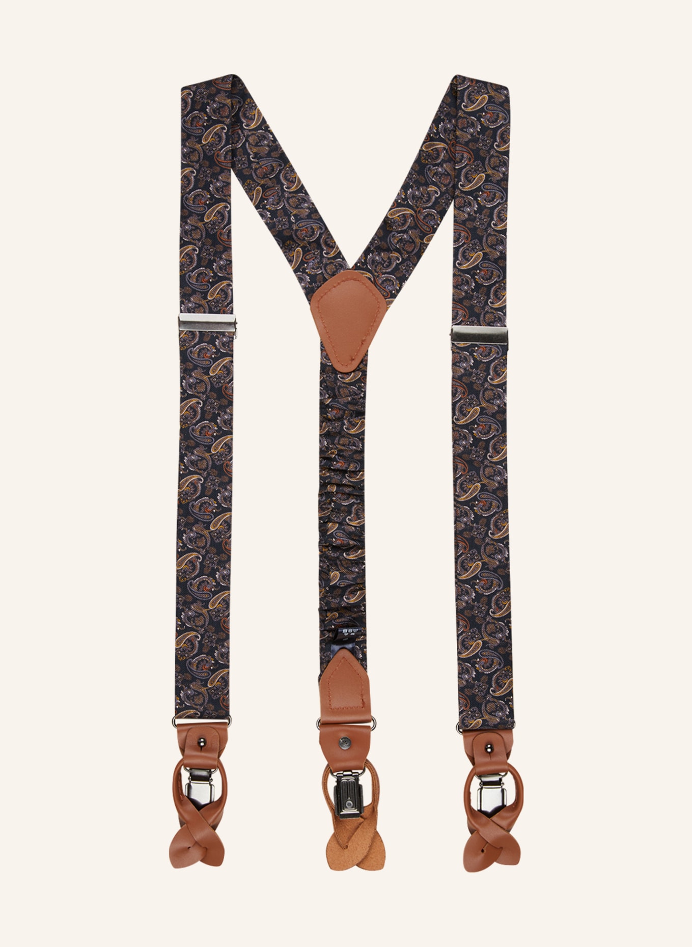 Prince BOWTIE Set: Bow tie and suspenders, Color: DARK BLUE (Image 2)